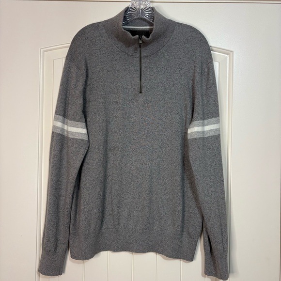 Banana Republic Other - BANANA REPUBLIC Men Lg Pima Cotton Cashmere Blend Grey  1/4 Zip Sweater Normcore